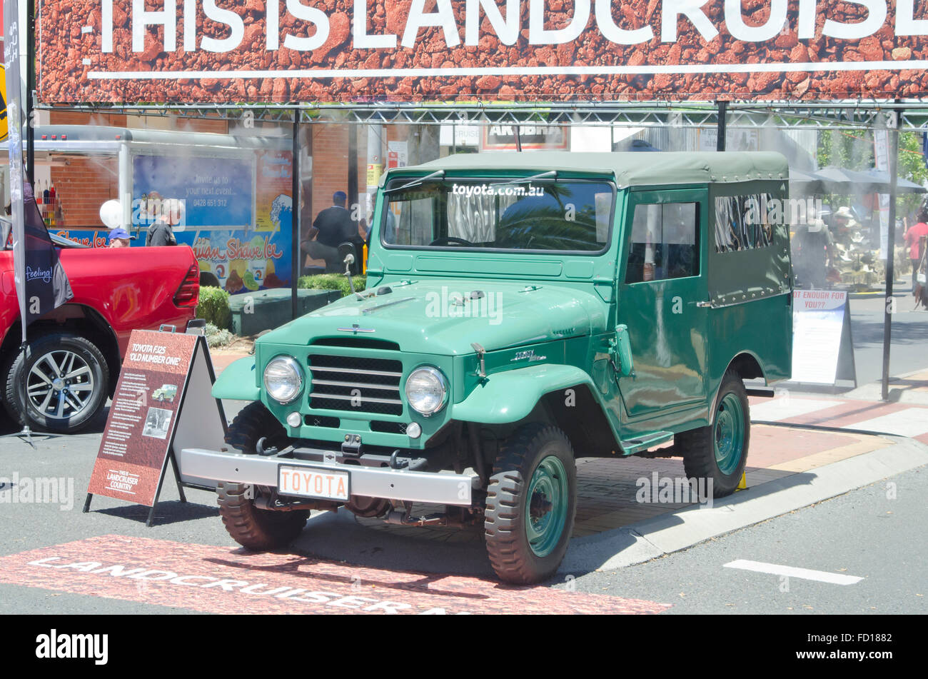 Un bâtiment restauré 1958 Toyota Land Cruiser FJ25.L'un des premiers importés en Australie. Banque D'Images