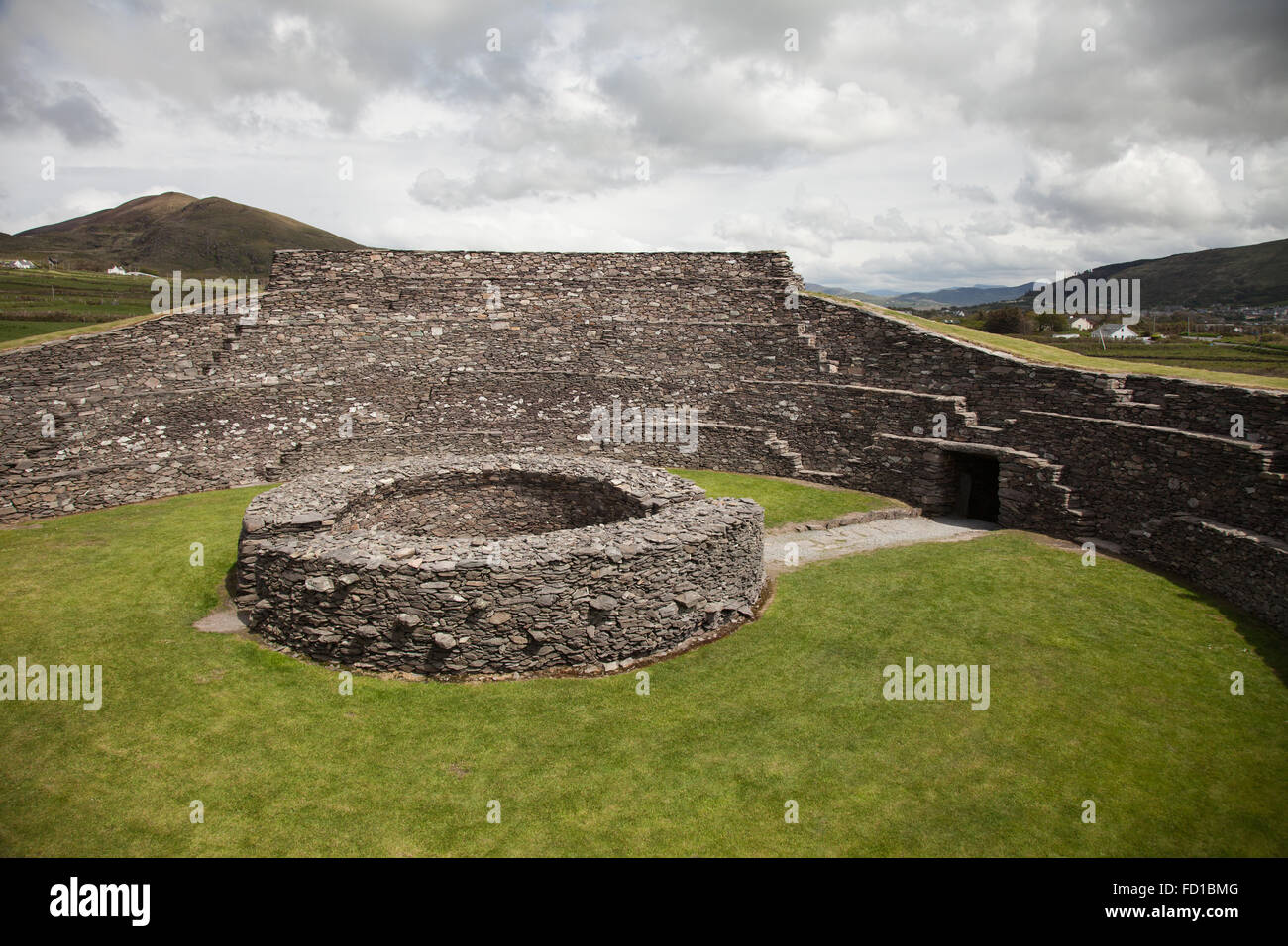 L'anneau de pierre fort de Cahergal, Irlande Banque D'Images