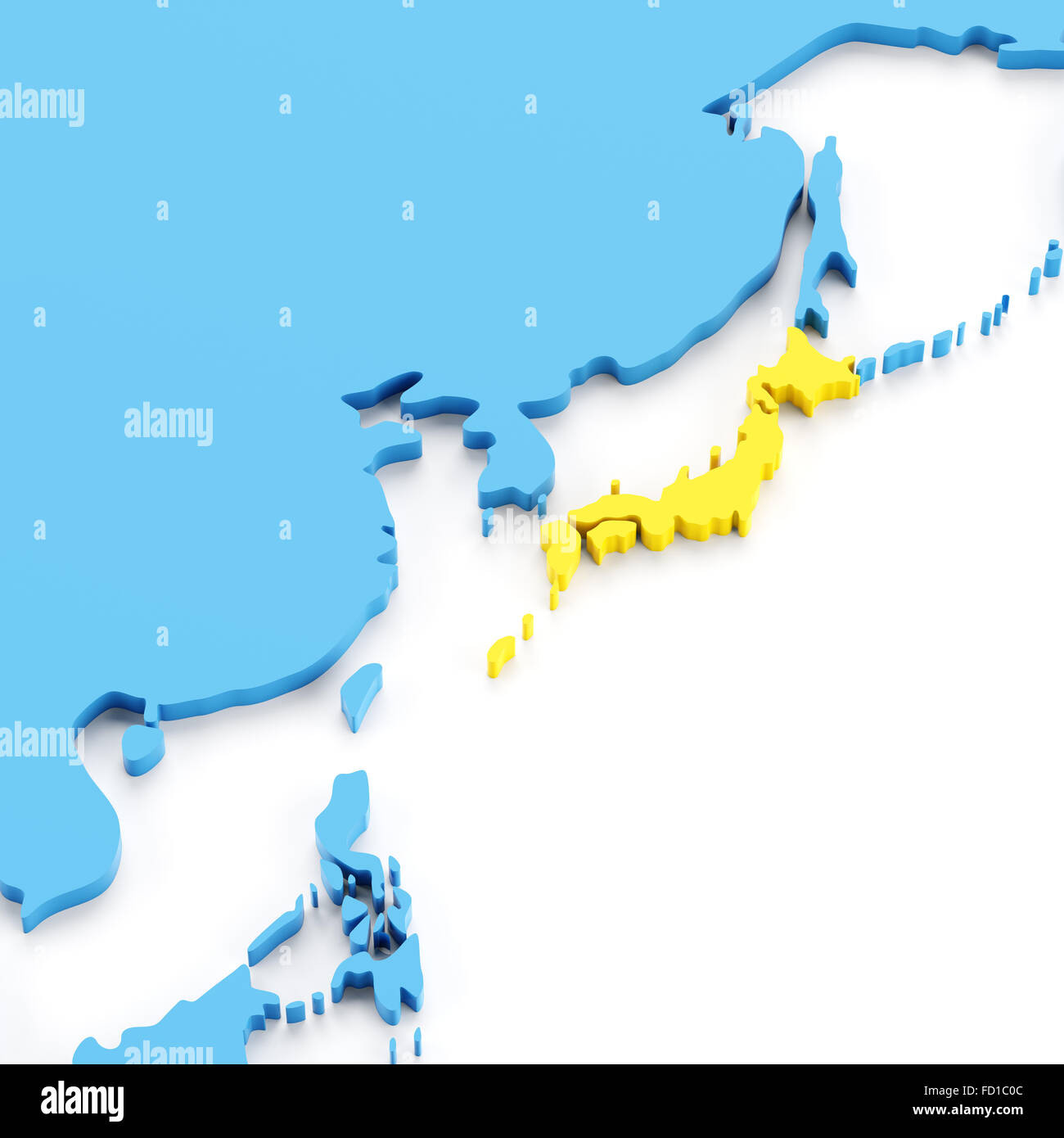 Carte du Japon Banque D'Images