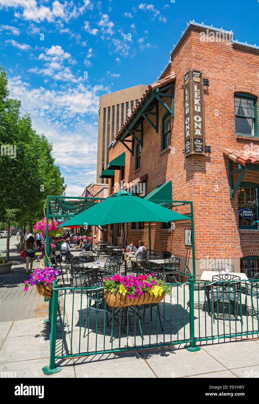 New York, Boise, Basque, Bloc Leku Ona, restaurant Basque Photo Stock