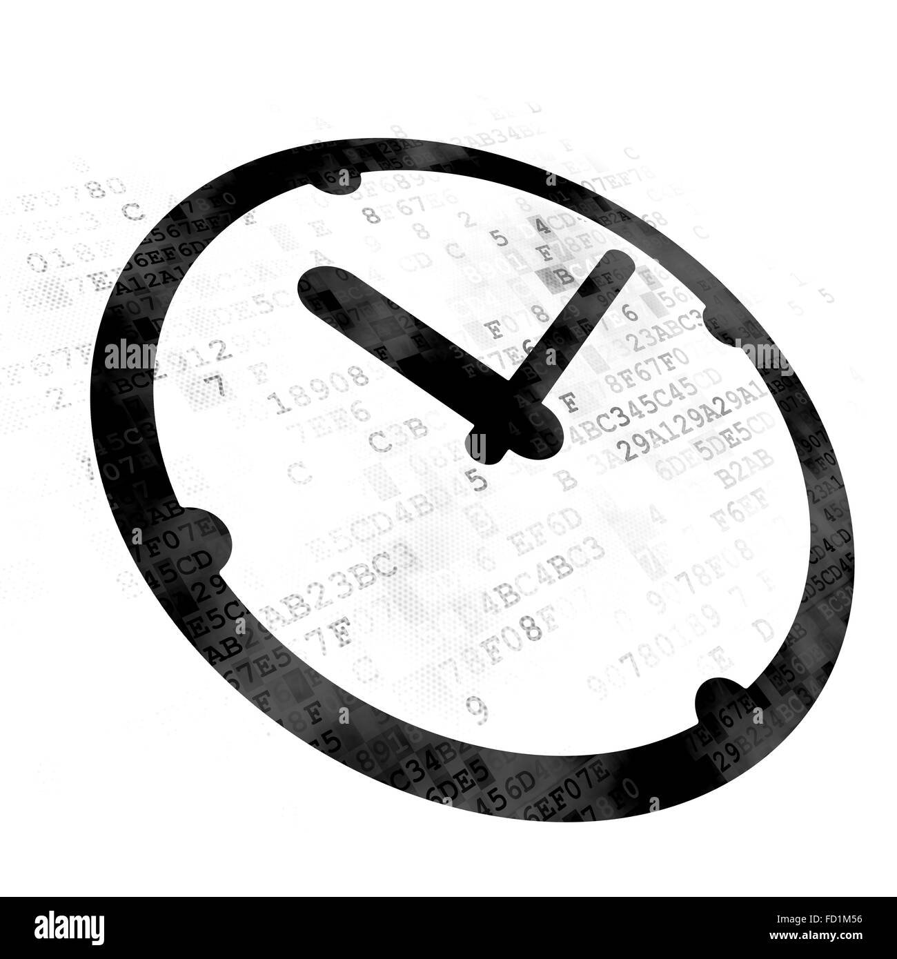 Concept : le temps sur fond d'horloge numérique Banque D'Images