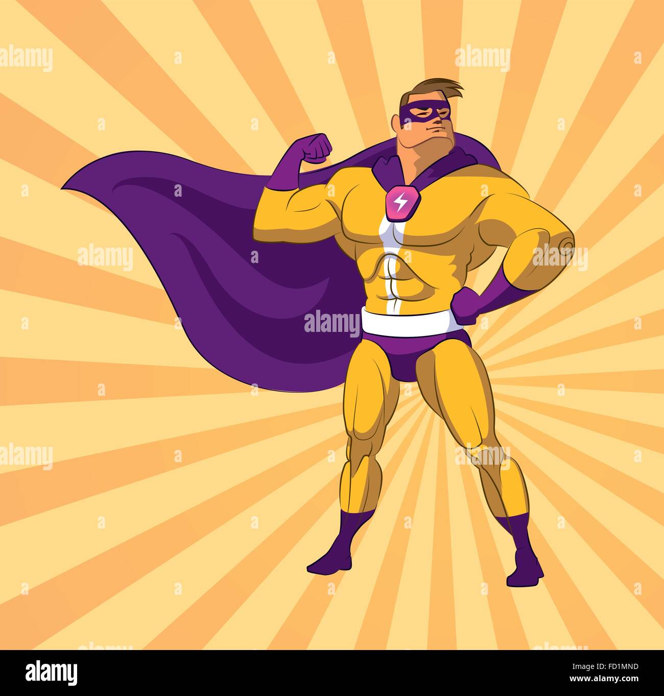 Super héros. Vector illustration sur un arrière-plan Illustration de Vecteur