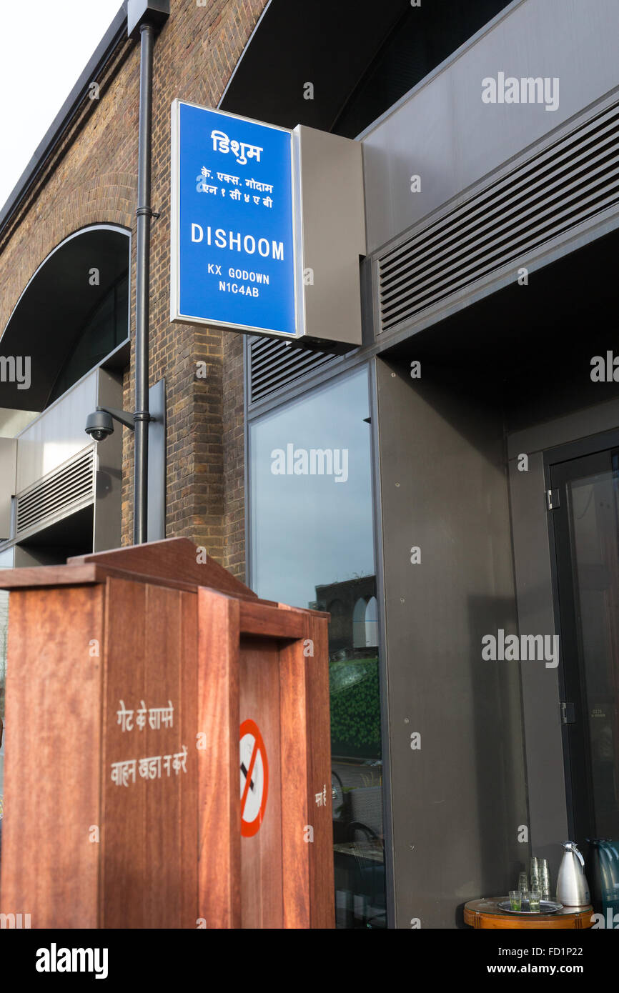 Dishoom signer à Kings Cross Banque D'Images