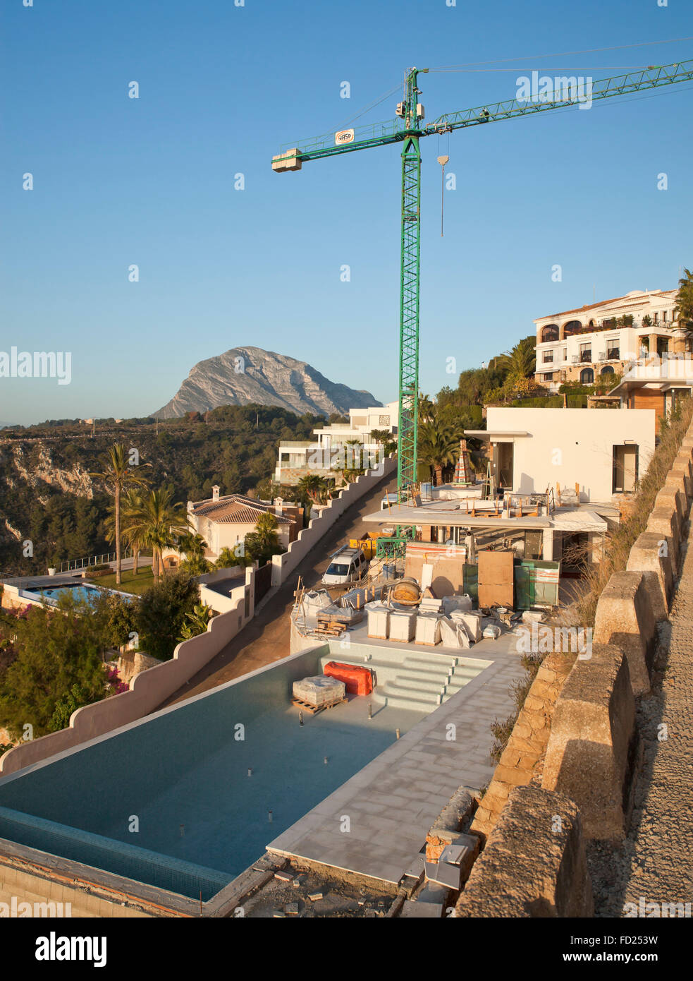 Site de construction espagnol. Banque D'Images