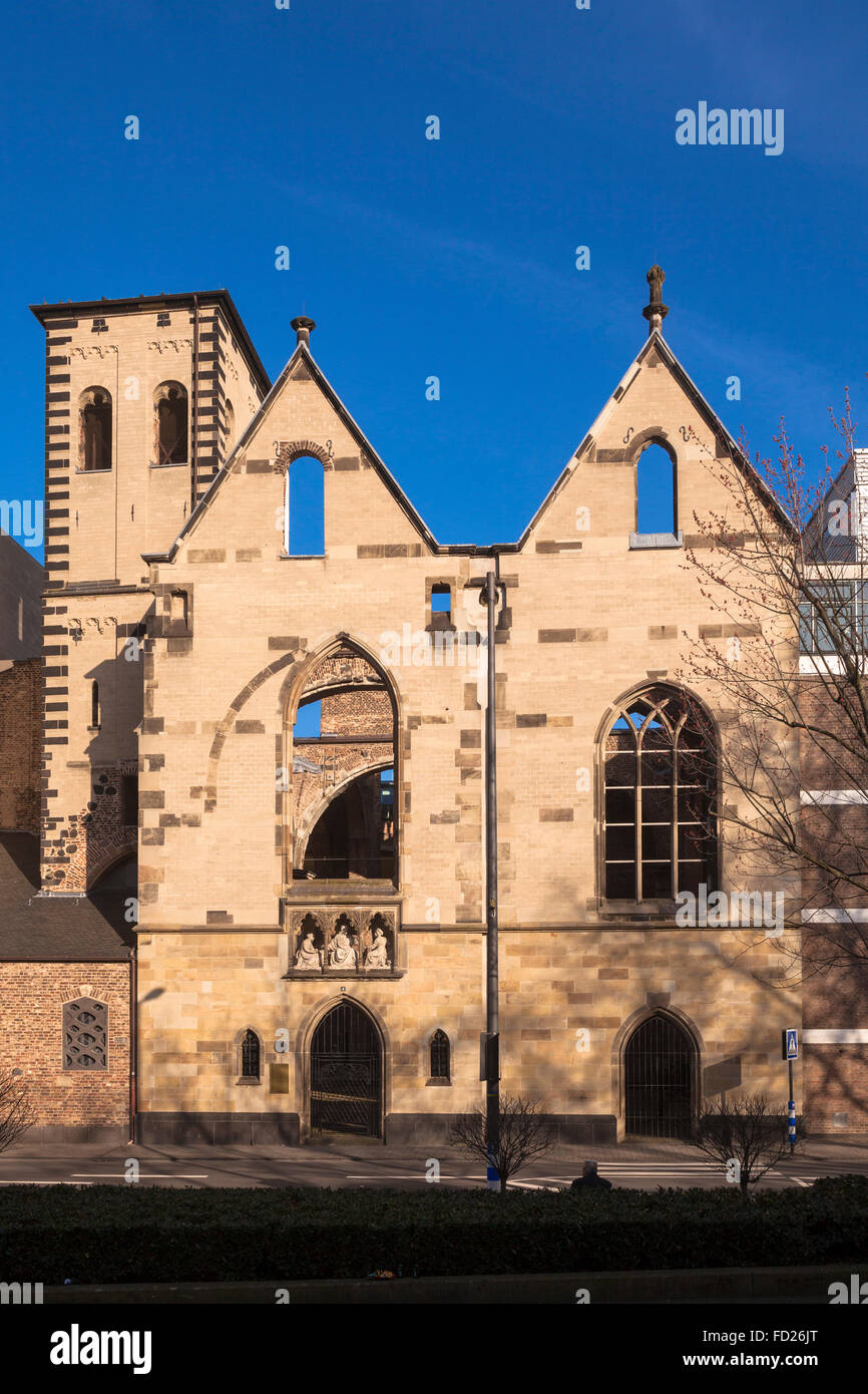 L'Europe, l'Allemagne, Cologne, l'église Saint Alban vieille ruine dans la partie ancienne de la ville. Banque D'Images