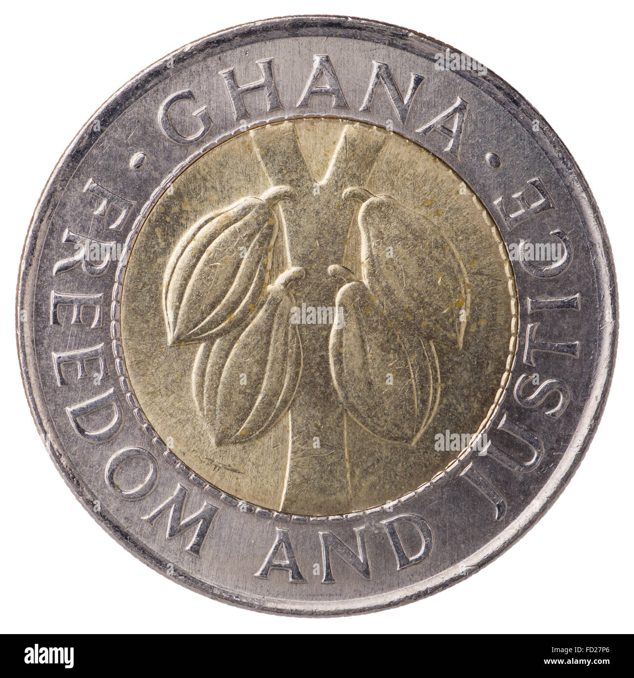 100 Ghana cedis (IDEC) deuxième médaille, 1999, le visage, avec l'inscription : le Ghana, la liberté et la Justice Banque D'Images