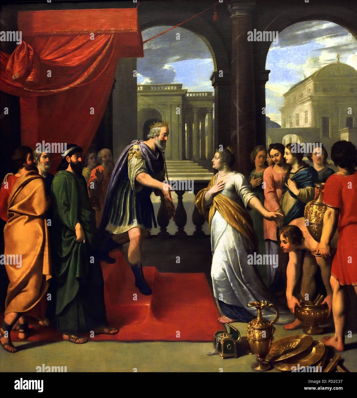 Henri IV dans Solomon se félicite de Marie de Médicis, reine de Saba -  ancienne collection du Cardinal de Richelieu à Richelieu (a été mis sur la  cheminée dans la salle à