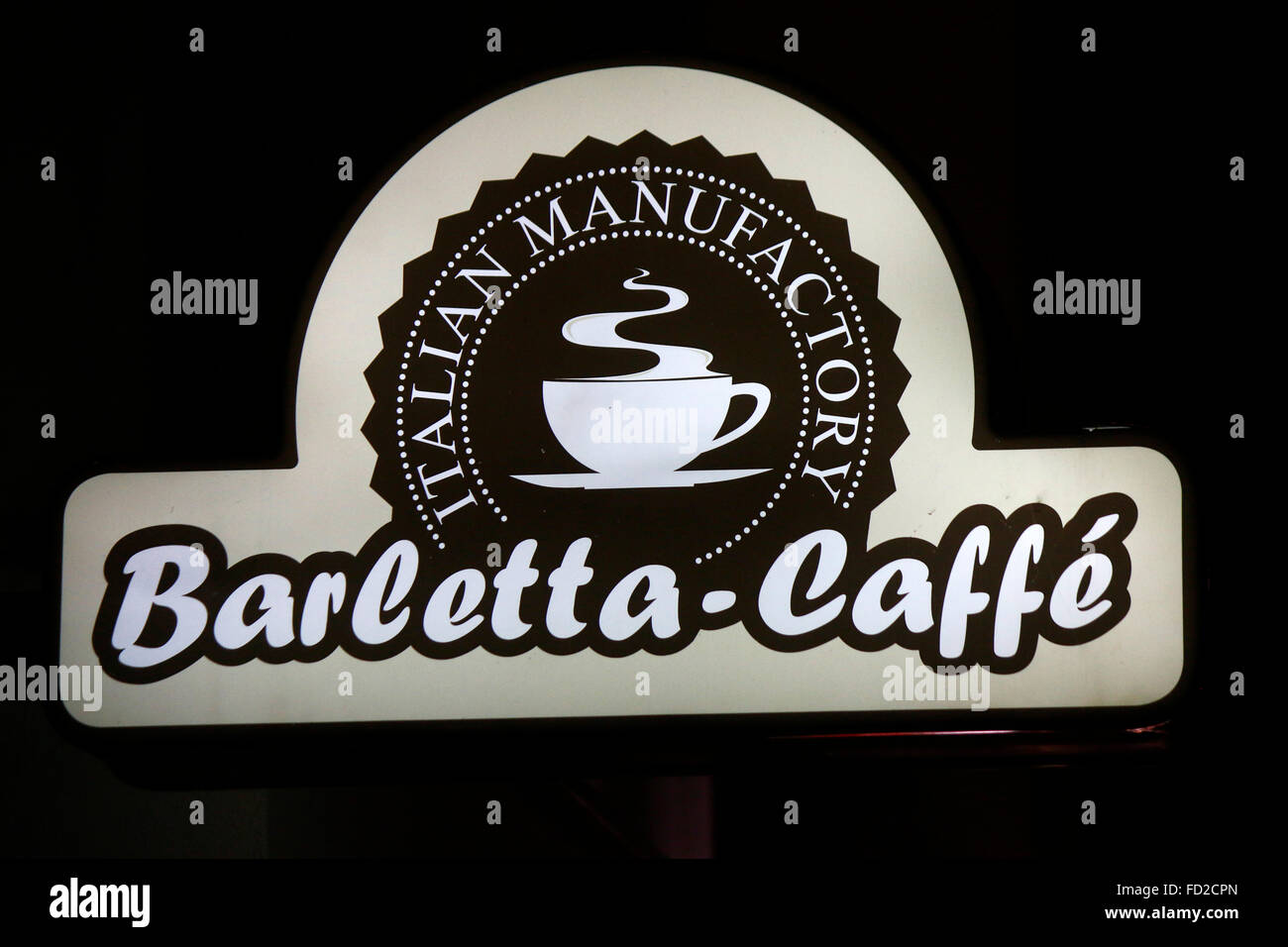 Markennamen : 'Barletta Caffe', Berlin. Banque D'Images