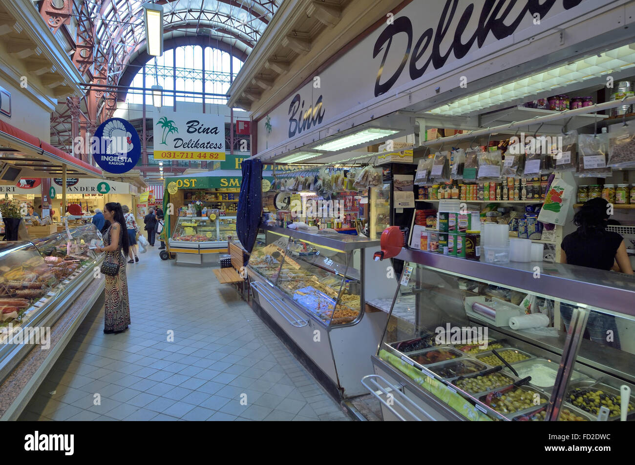 Saluhall Briggen marché couvert. Gothenburg. La Suède Banque D'Images