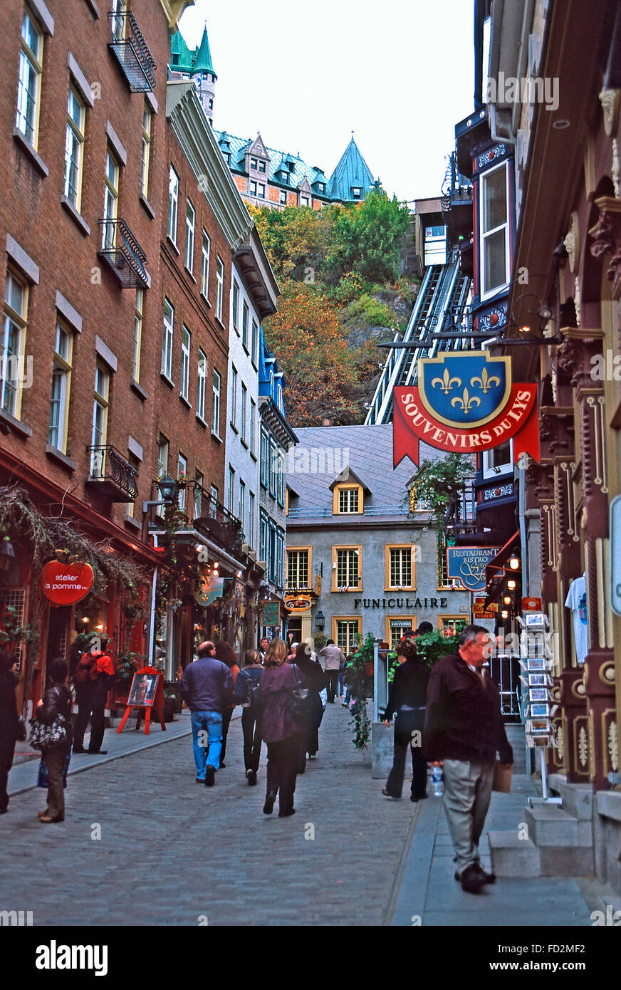 Le Petit Champlain, Québec Banque D'Images