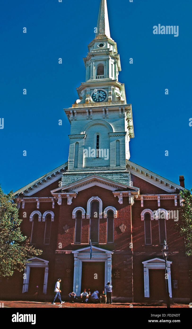 La Congrégation de l'Église du Nord, Portsmouth, New Hampshire Banque D'Images