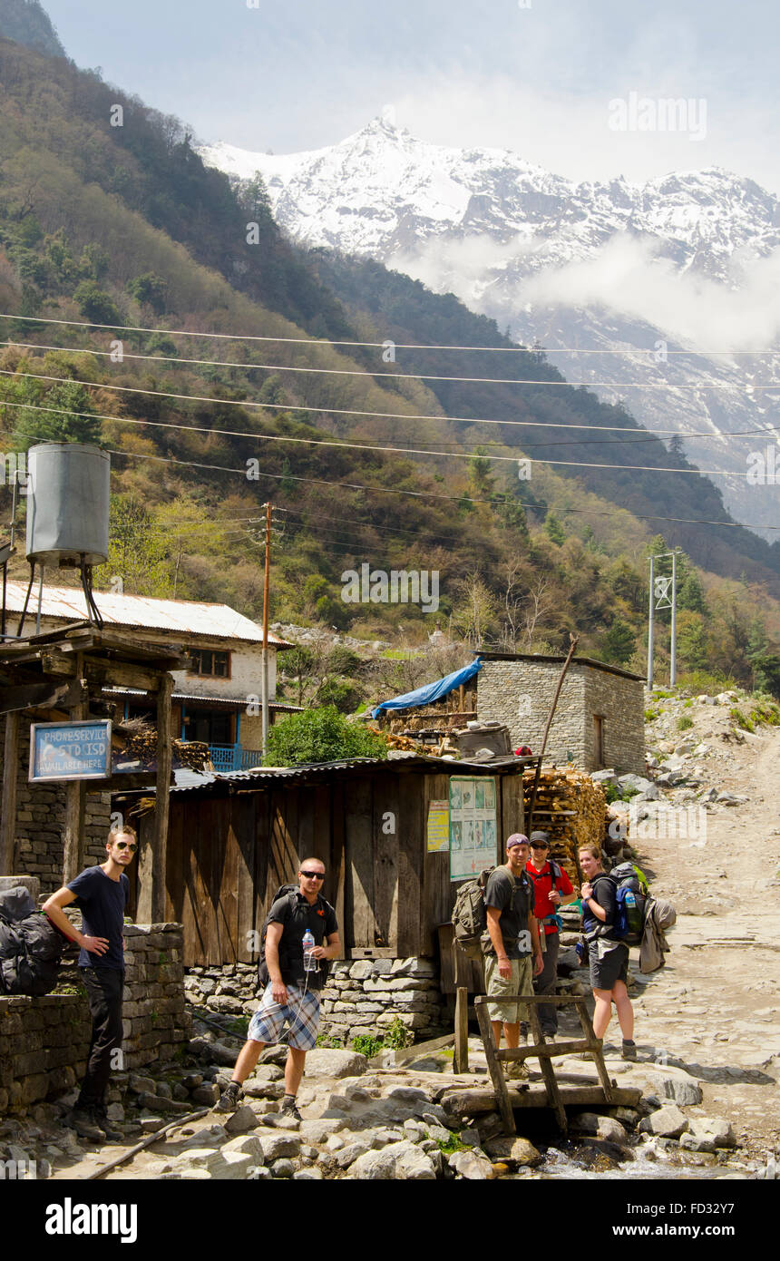 Circuit de l'Annapurna, Népal Banque D'Images