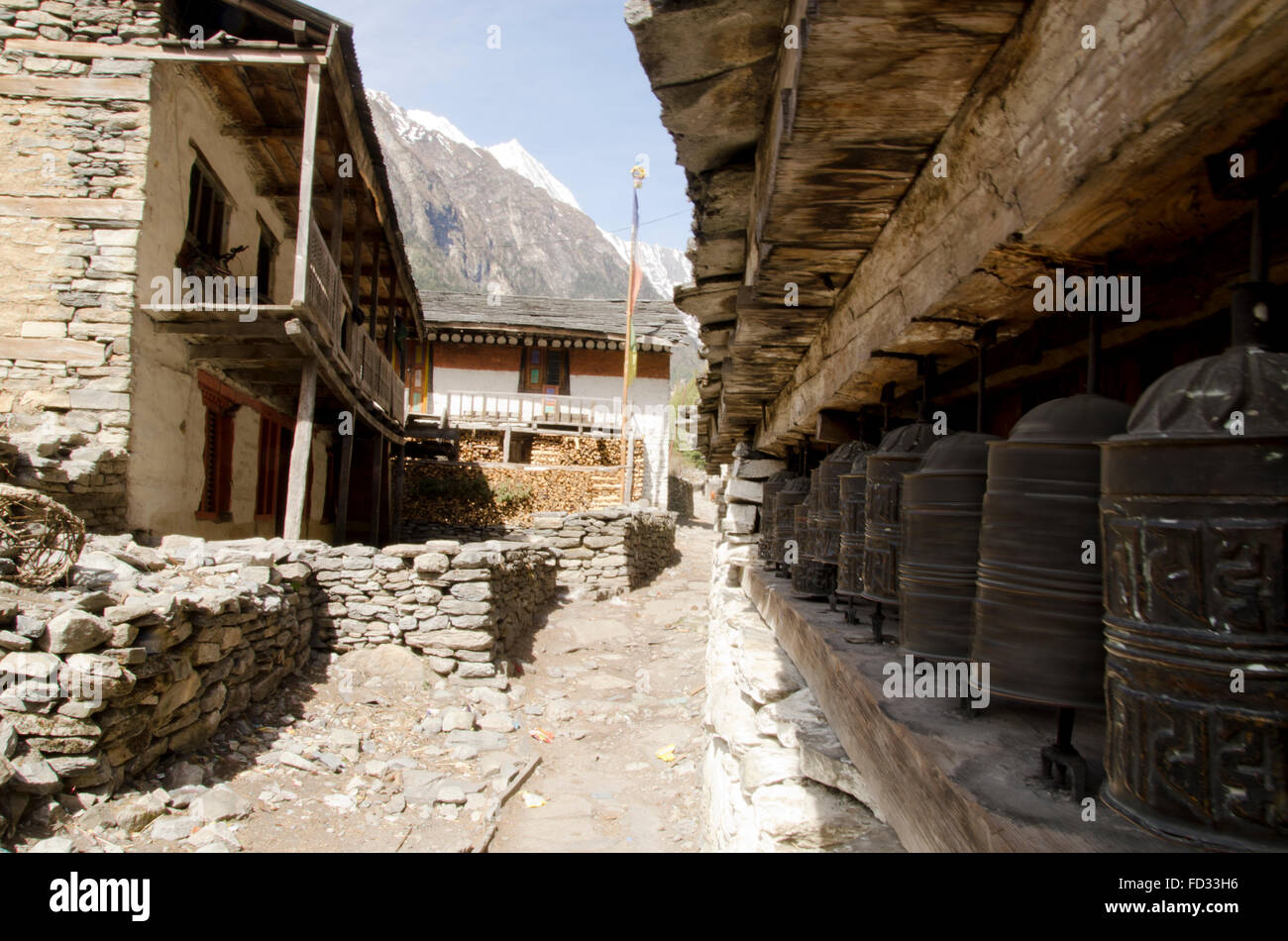 Circuit de l'Annapurna, Népal Banque D'Images