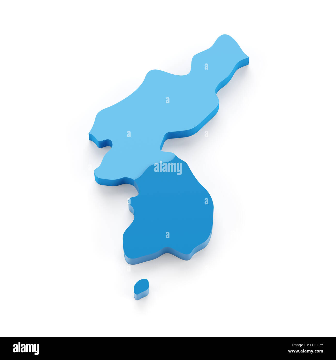 Carte de la péninsule de Corée Banque D'Images