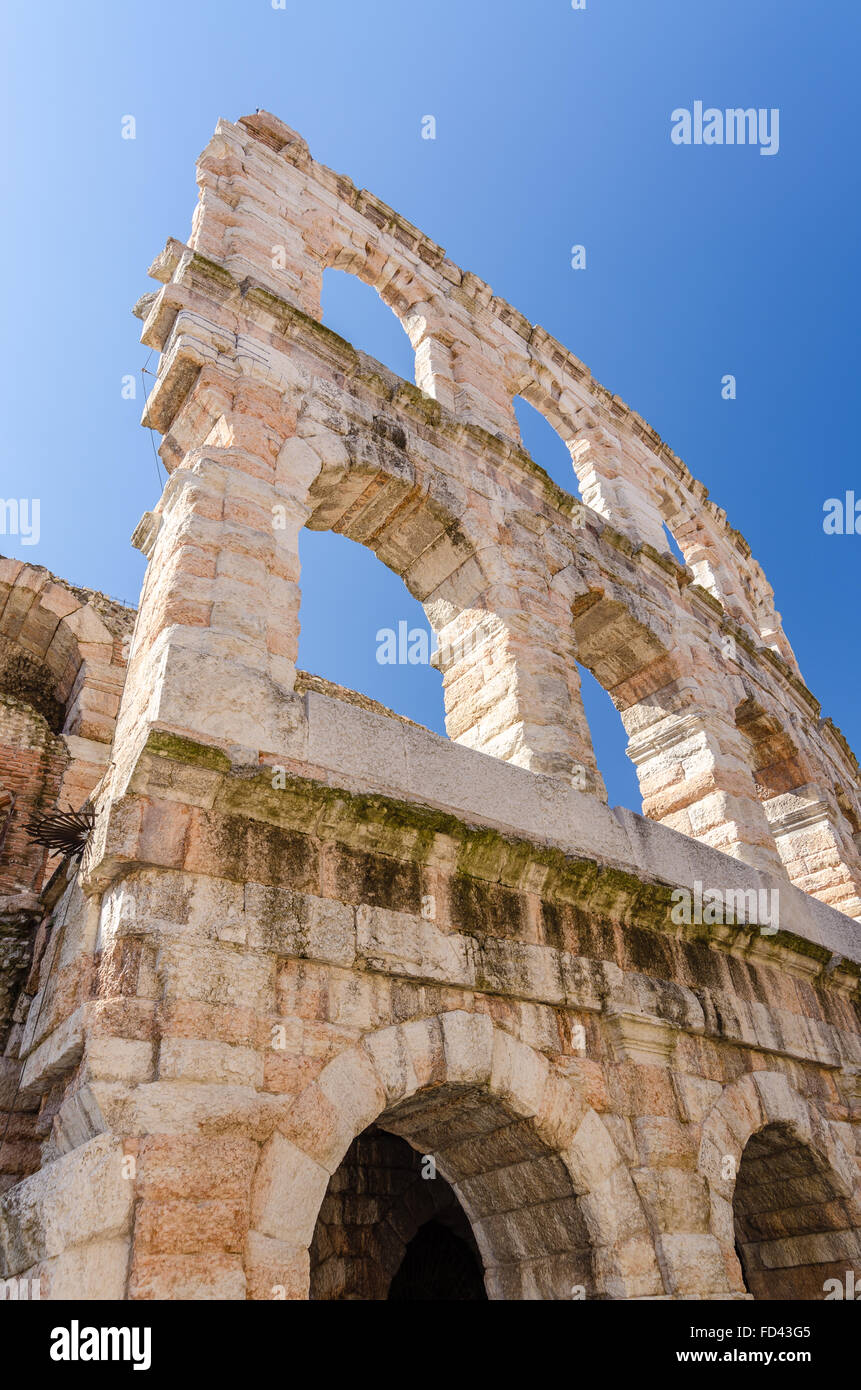 Vieilles arènes, amphithéâtre romain antique de Vérone, Italie Banque D'Images