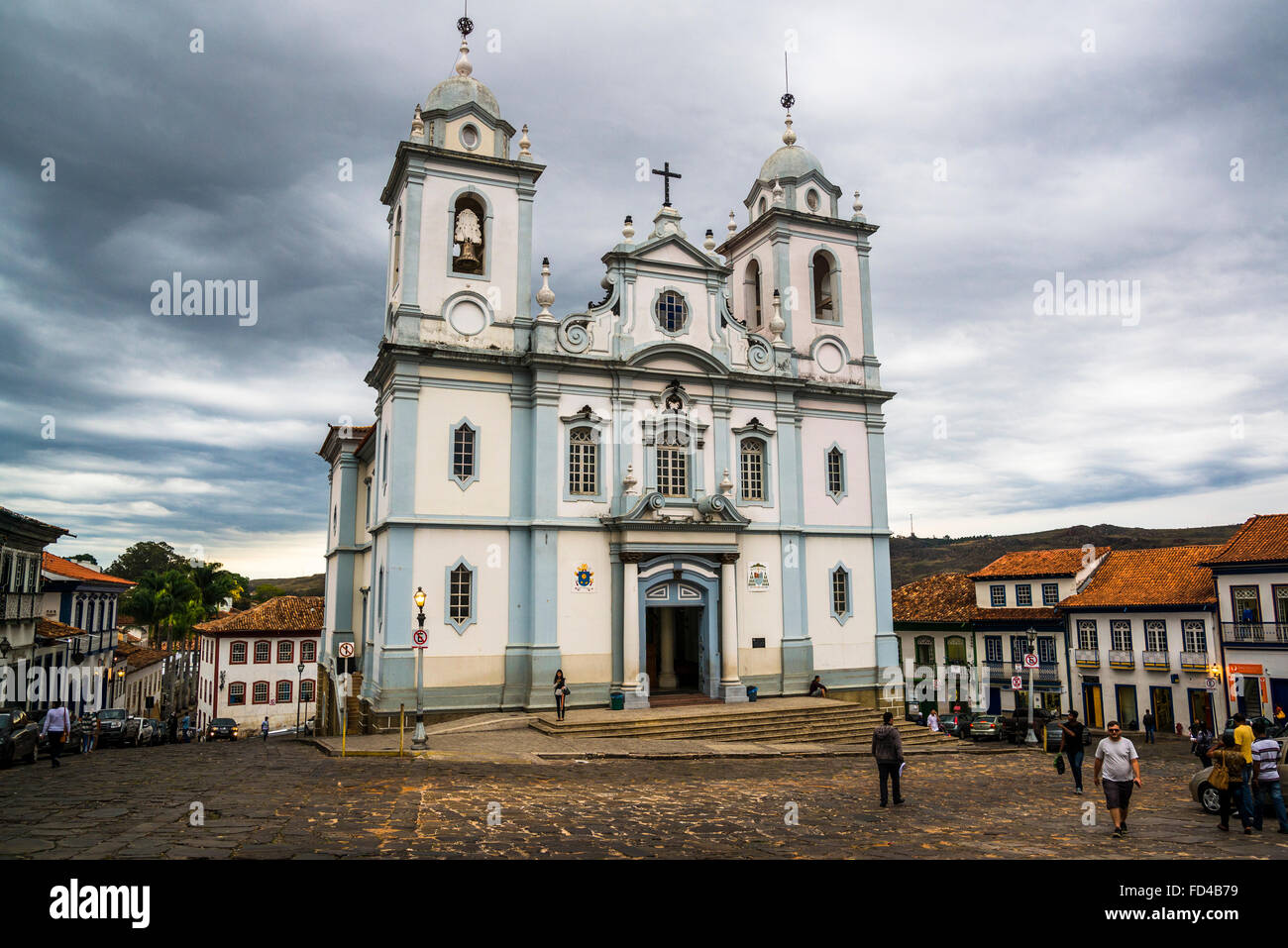Catedral Metropolitana, Cathédrale de Santo Antonio, Diamantina, Minas Gerais, Brésil Banque D'Images