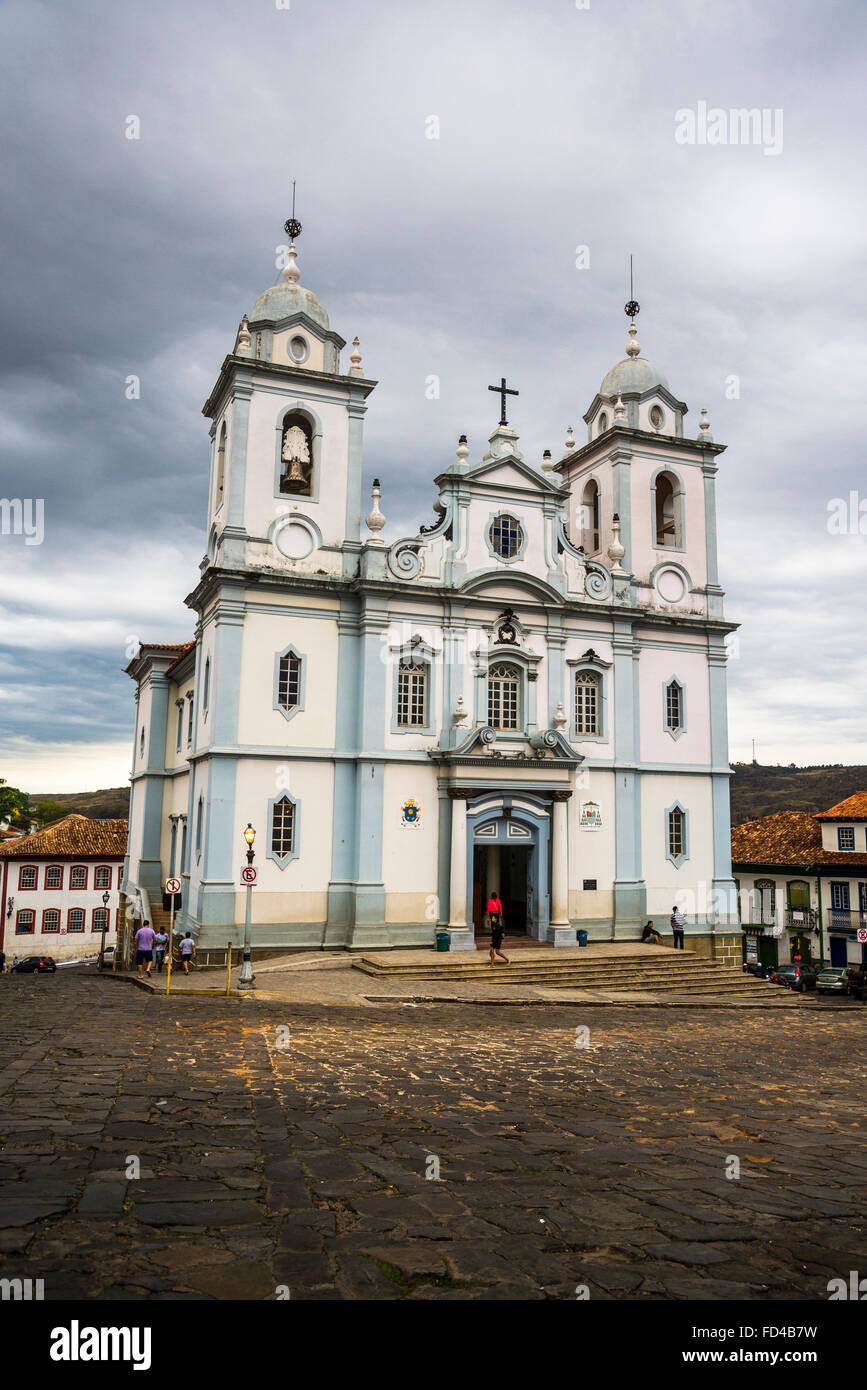 Catedral Metropolitana, Cathédrale de Santo Antonio, Diamantina, Minas Gerais, Brésil Banque D'Images