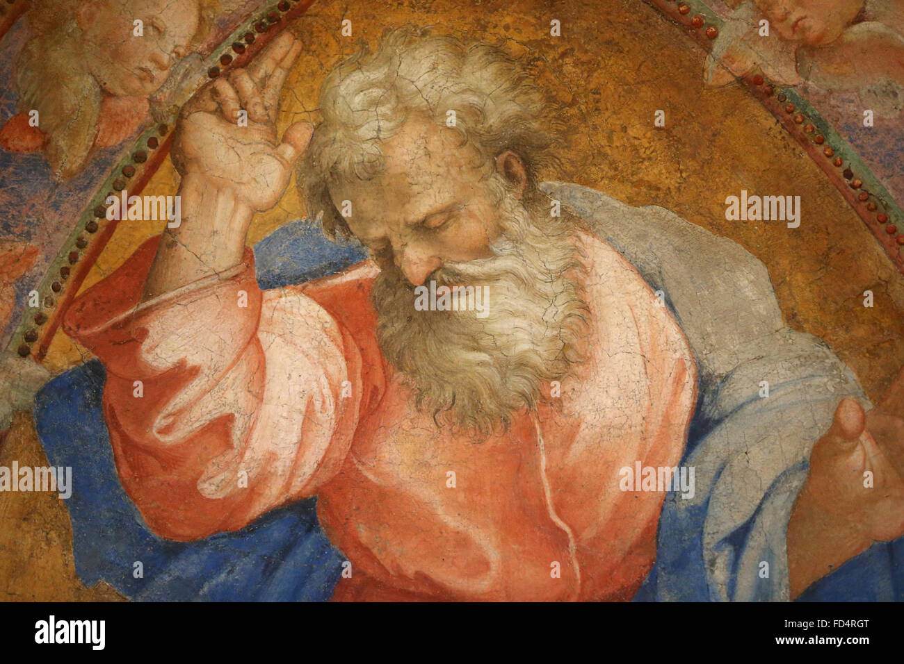 Le Musée du Louvre. Dieu le Père bénissant parmi les anges. Raphael, 16ème siècle. Banque D'Images