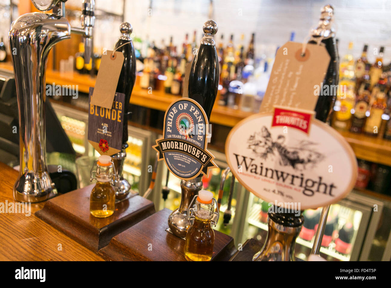 Projet de real ales à vendre dans un Yate's Pub Banque D'Images