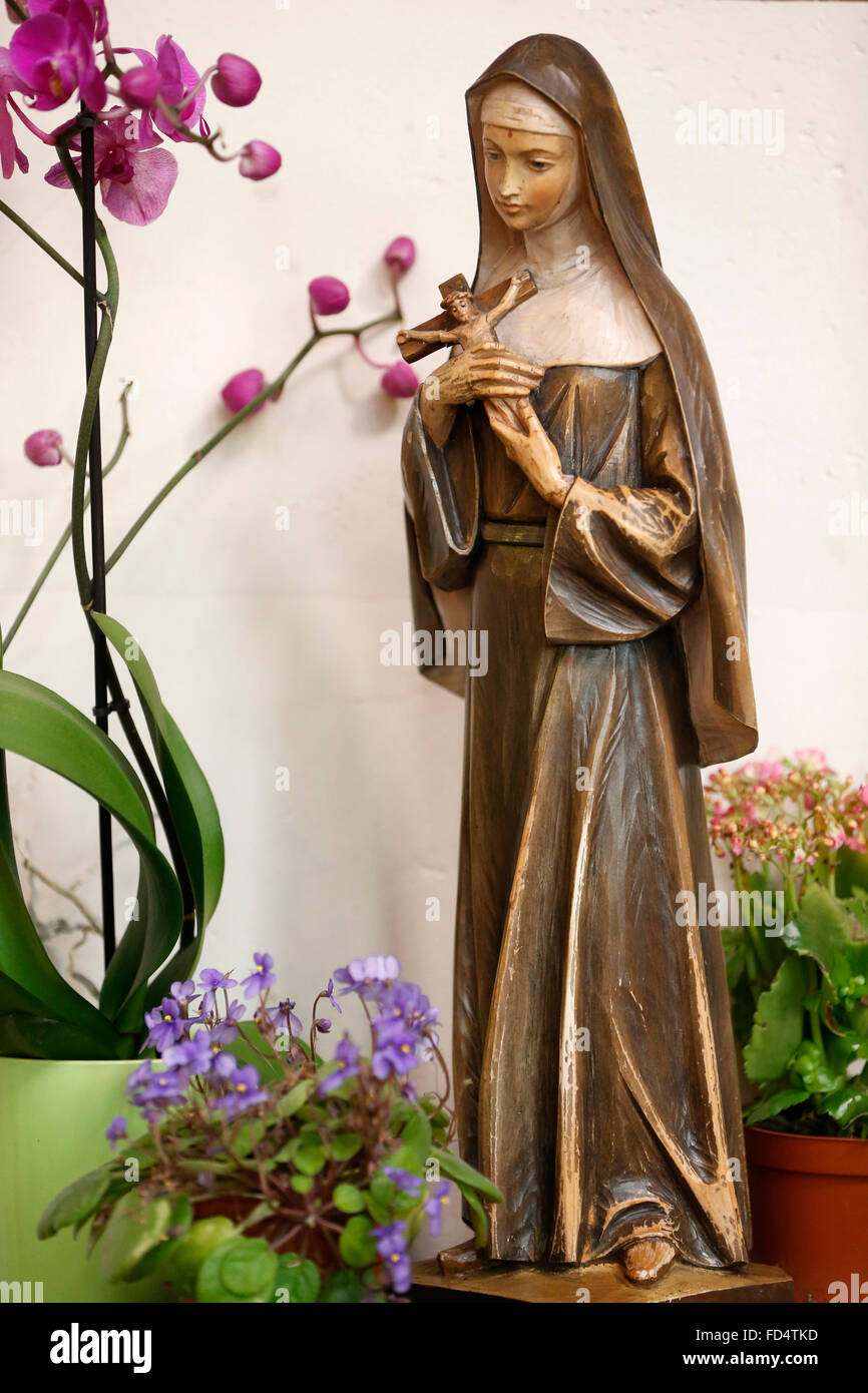 Sainte Rita de Cascia. Saint Patron de l'Impossible, femmes victimes de violence et les veuves. Banque D'Images