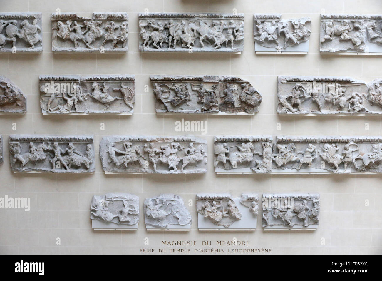 Le Musée du Louvre. La magnésie sur le méandre. Temple d'Artemis. Banque D'Images