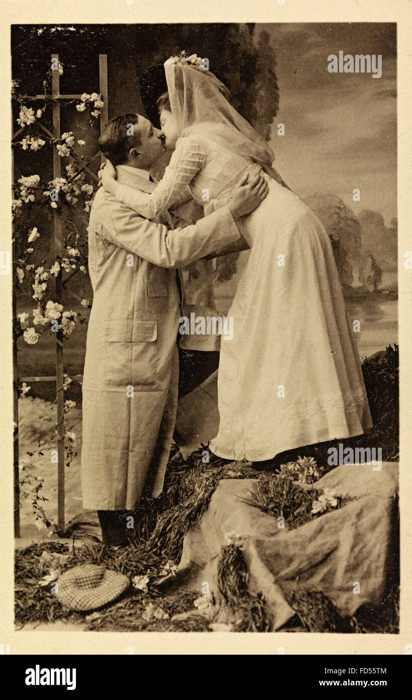 Vintage Valentine Day Card Banque D'Images