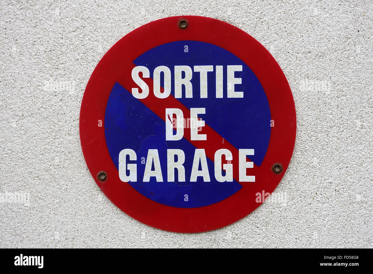 Panel : "sortie de garage". Banque D'Images