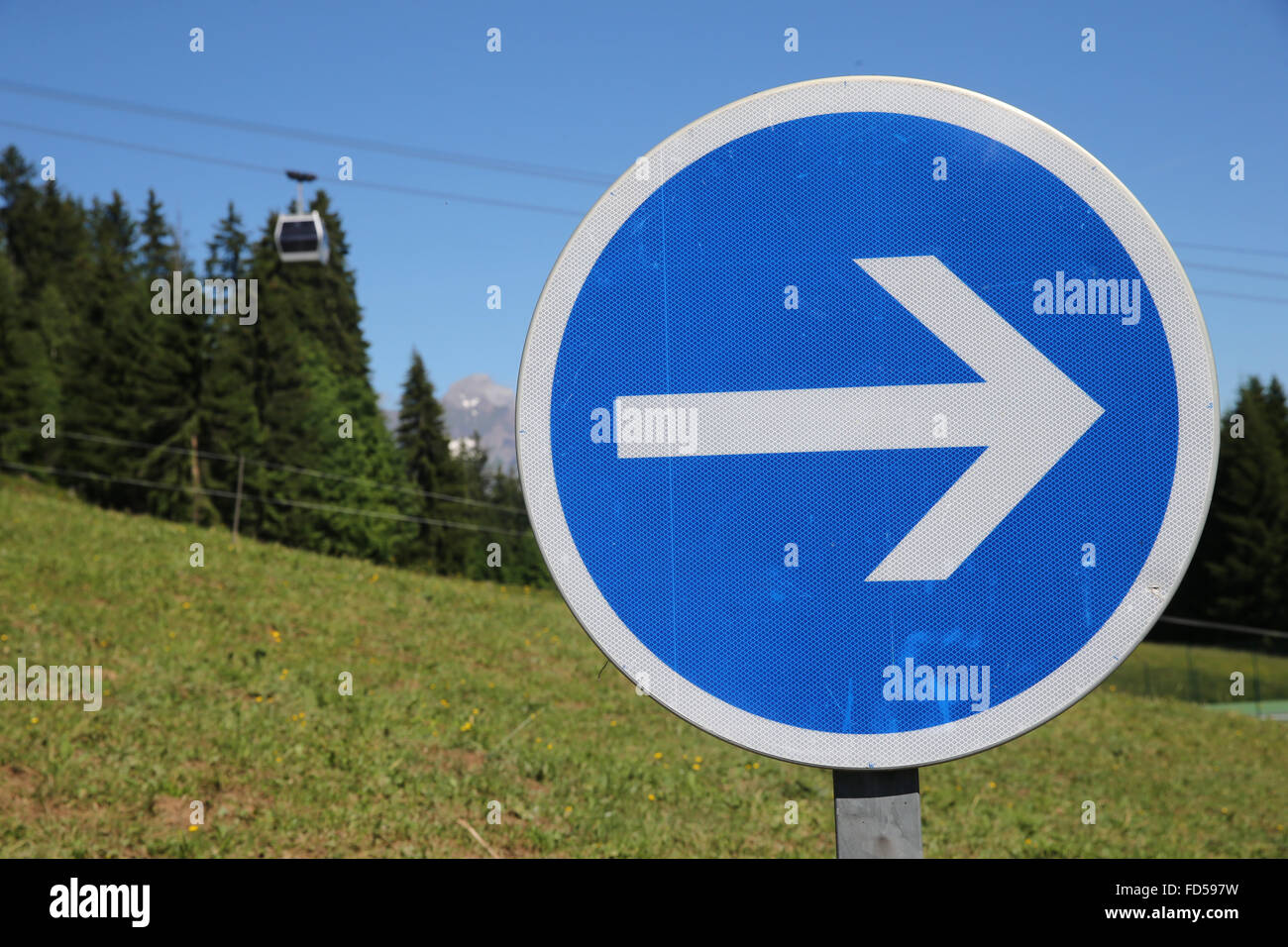 Signe de la direction. Banque D'Images