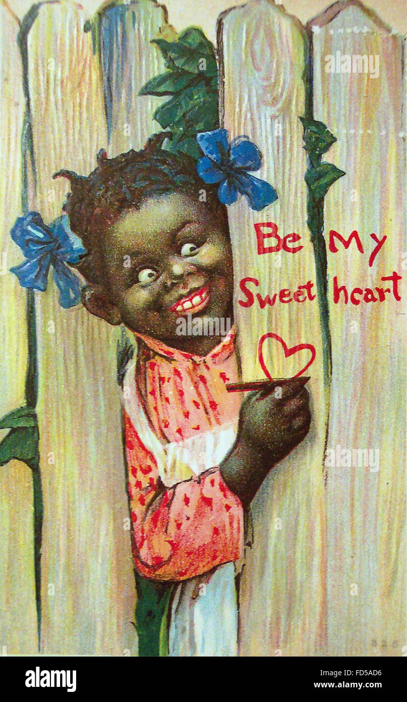 Vintage Valentine Day Card Banque D'Images