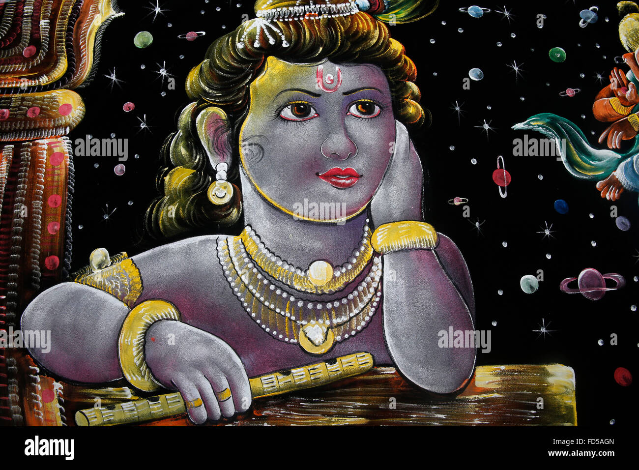 Dieu hindou Krishna. Banque D'Images