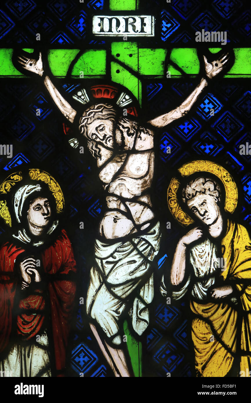 La Crucifixion. Musée de l'œuvre Notre-Dame de Strasbourg. Banque D'Images