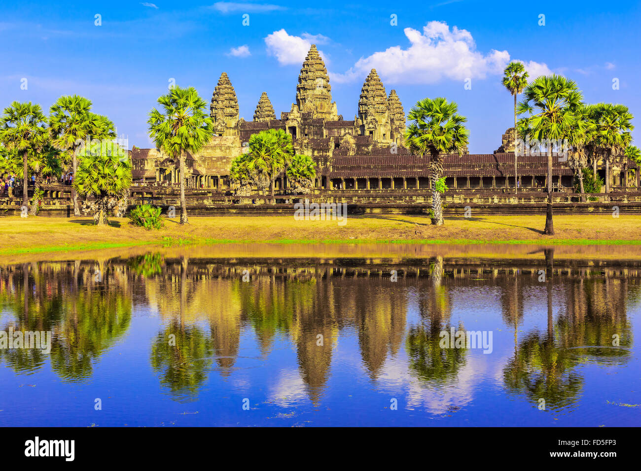 Angkor Wat, Siem Reap. Temple Khmer au Cambodge. Banque D'Images