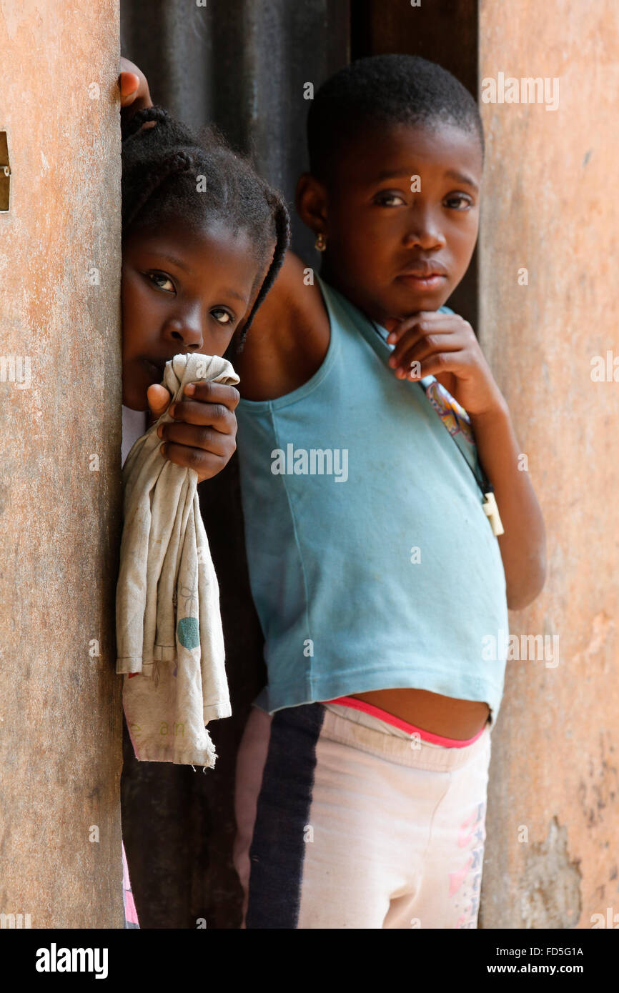 Les enfants africains. Banque D'Images