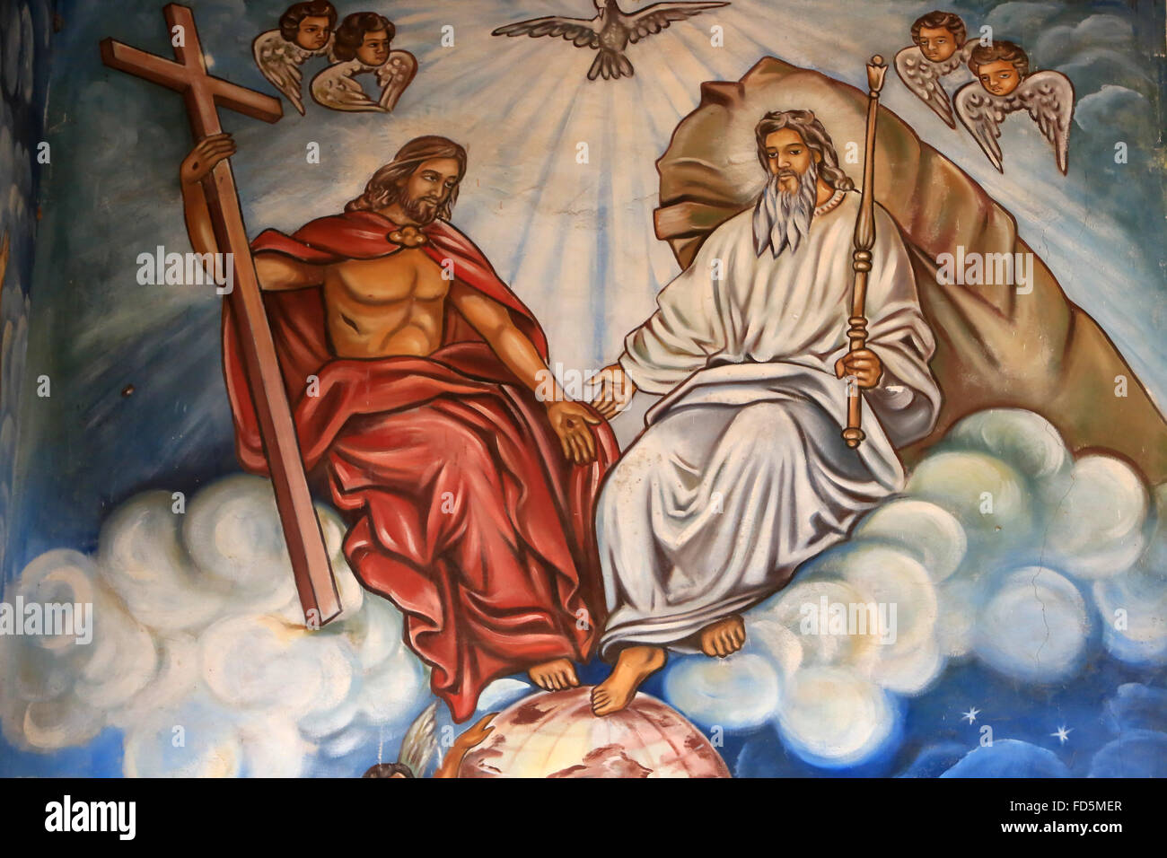 Sainte Trinité : le père, le Fils et le Saint Esprit. Saint-pierre et Paul cathédrale. Banque D'Images