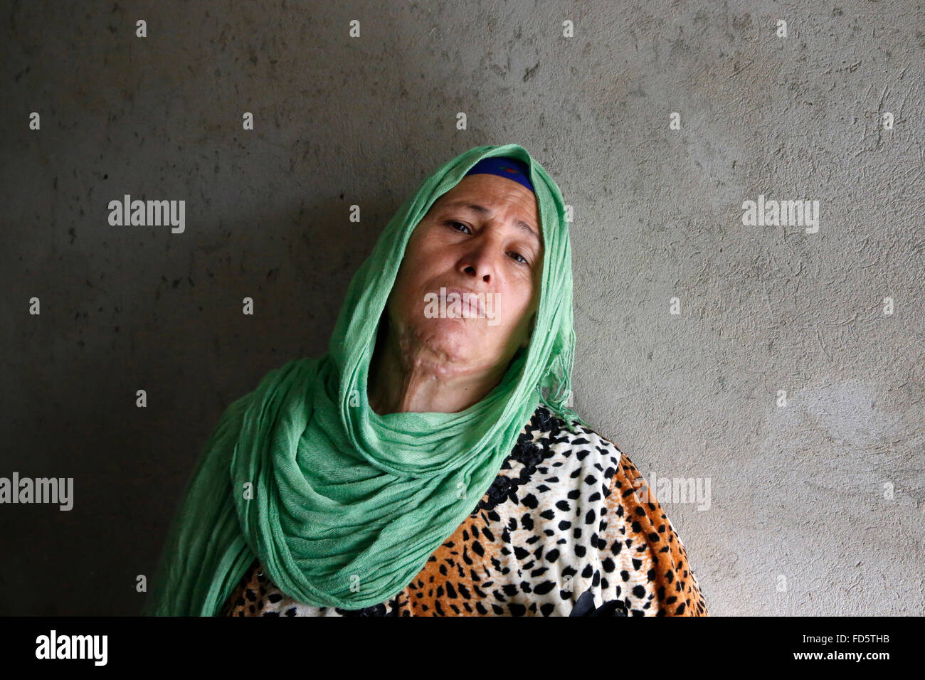 Janette Ben Mohammed Rahimi, mère de migrants illégaux Wissem Rahimi, qui a disparu au cours de sa migration. Janette a essayé de bur Banque D'Images