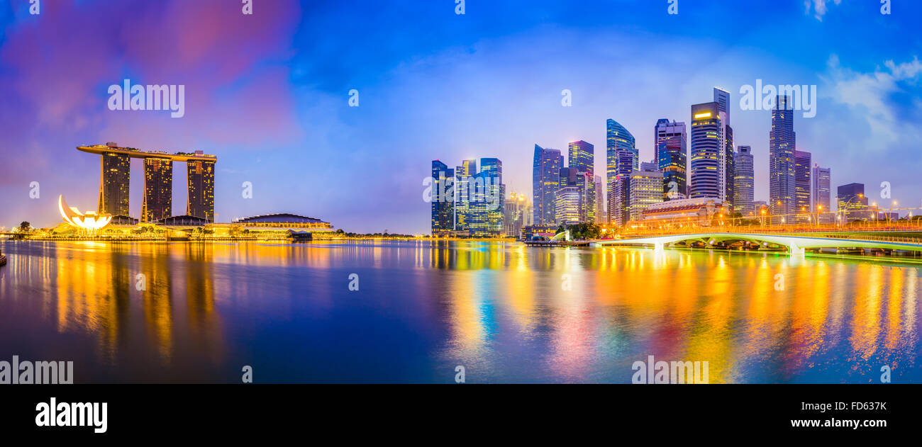 Singapour à la baie. Banque D'Images