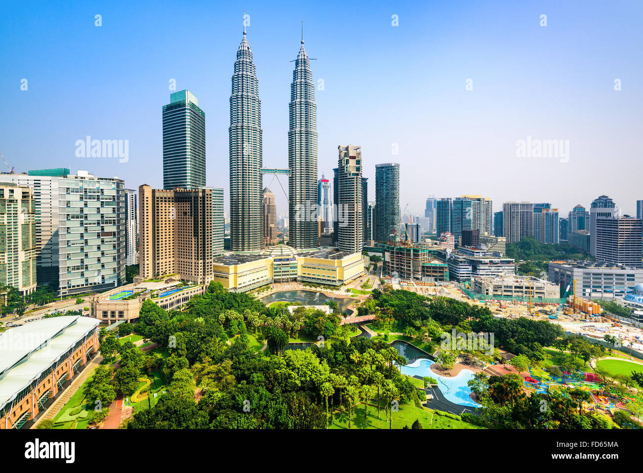 Kuala Lumpur, Malaisie Centre-ville d'horizon. Banque D'Images