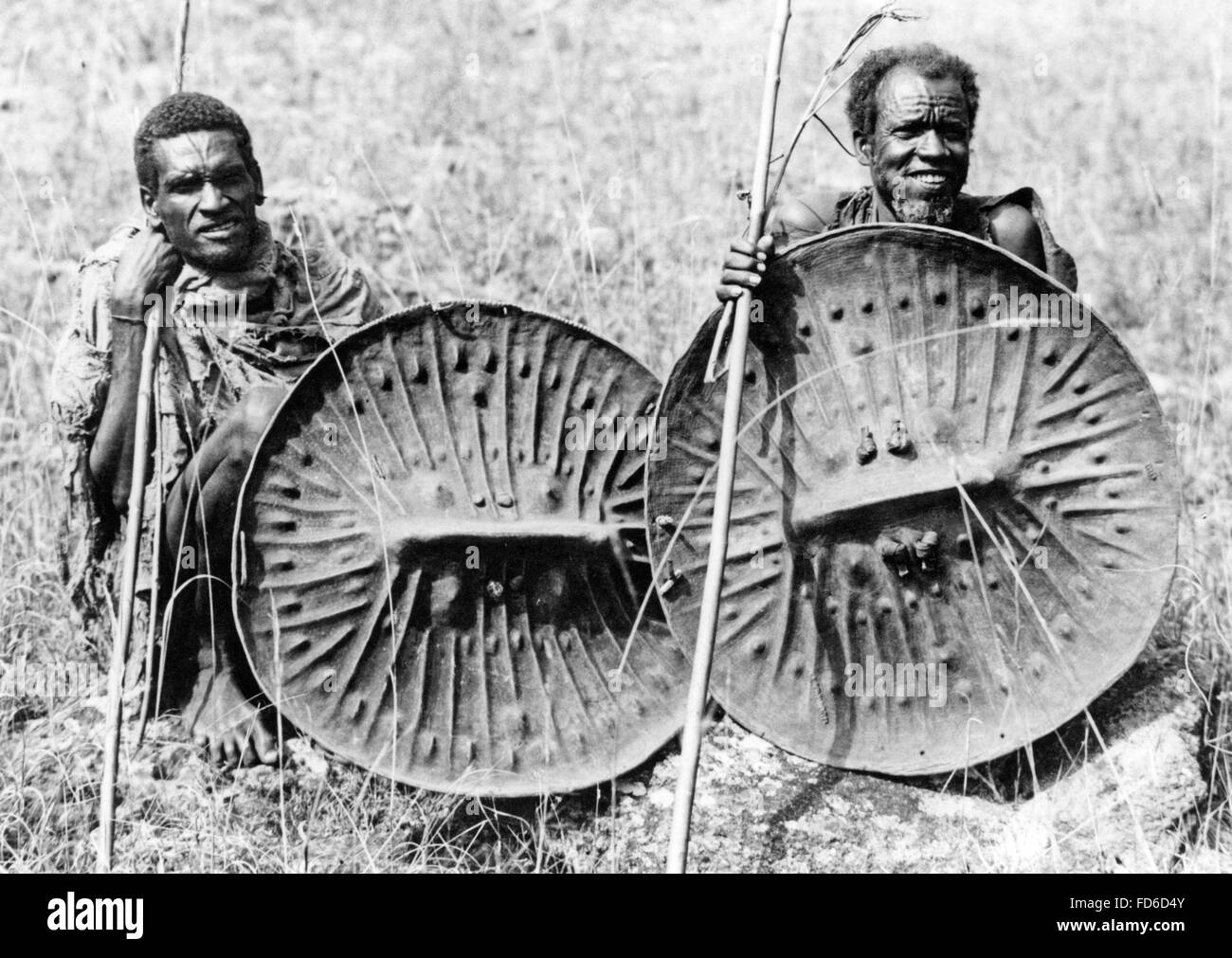 Les troupes d'Abyssinie dans la guerre contre l'Italie, 1935 Banque D'Images