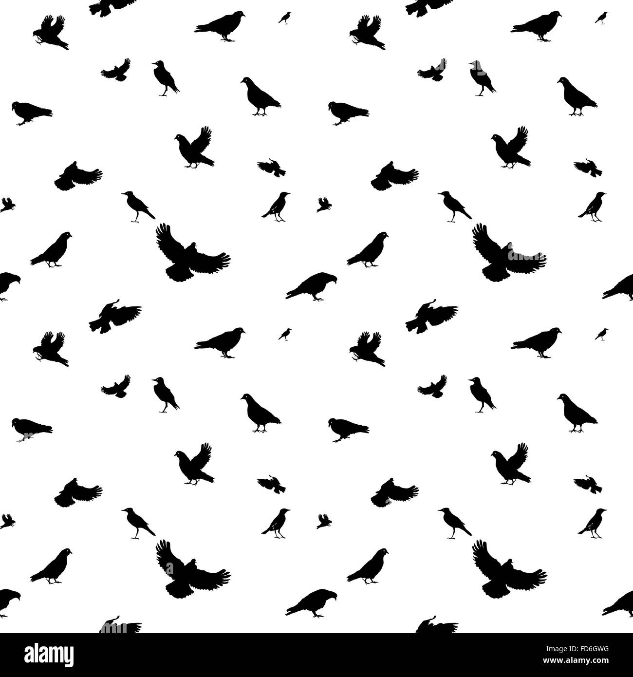 Les oiseaux dans l'air. Modèle sans couture. Vector Illustration. Illustration de Vecteur Les oiseaux dans l'air. Modèle sans couture. Vector Illustration. Illustration de Vecteur