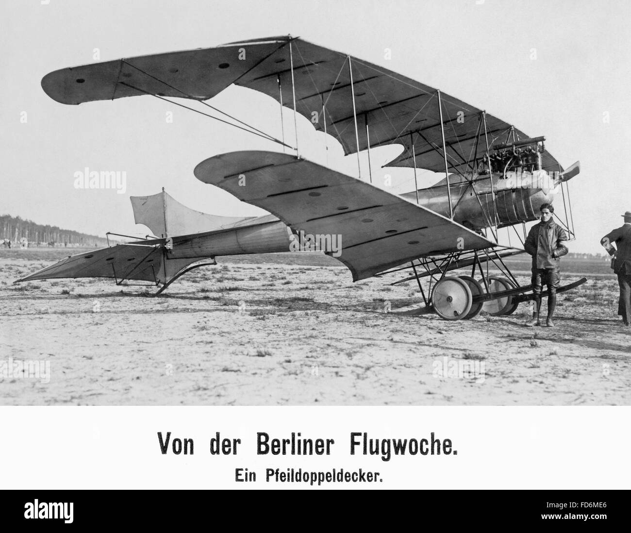 'Mars' Pfeil-doubledecker construit par DFW à Berlin la semaine de vol, 1913 Banque D'Images