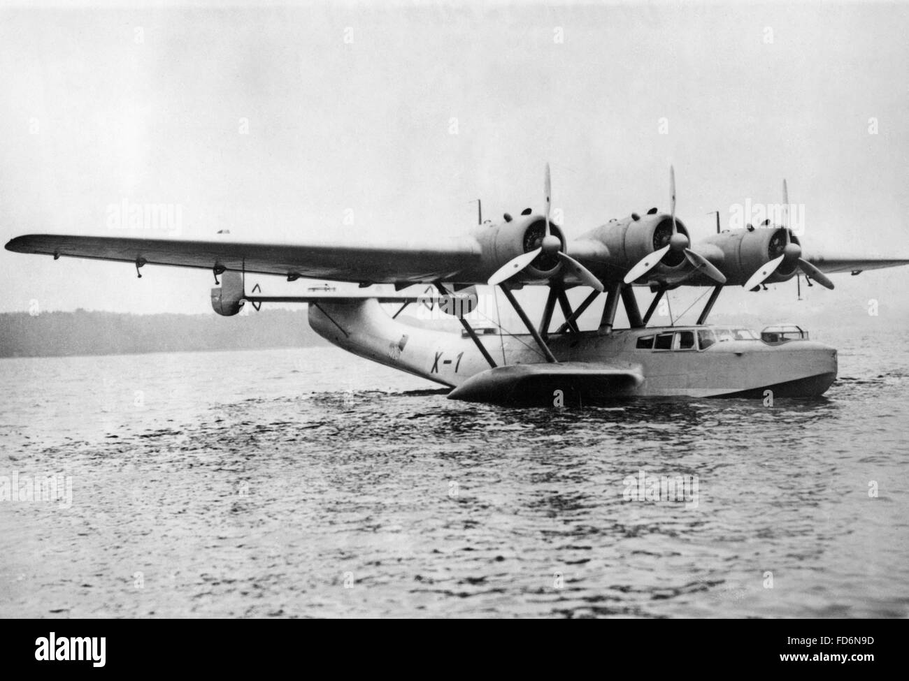 Flying Boat Dornier DO 24 près de Friedrichshafen, 1937 Banque D'Images
