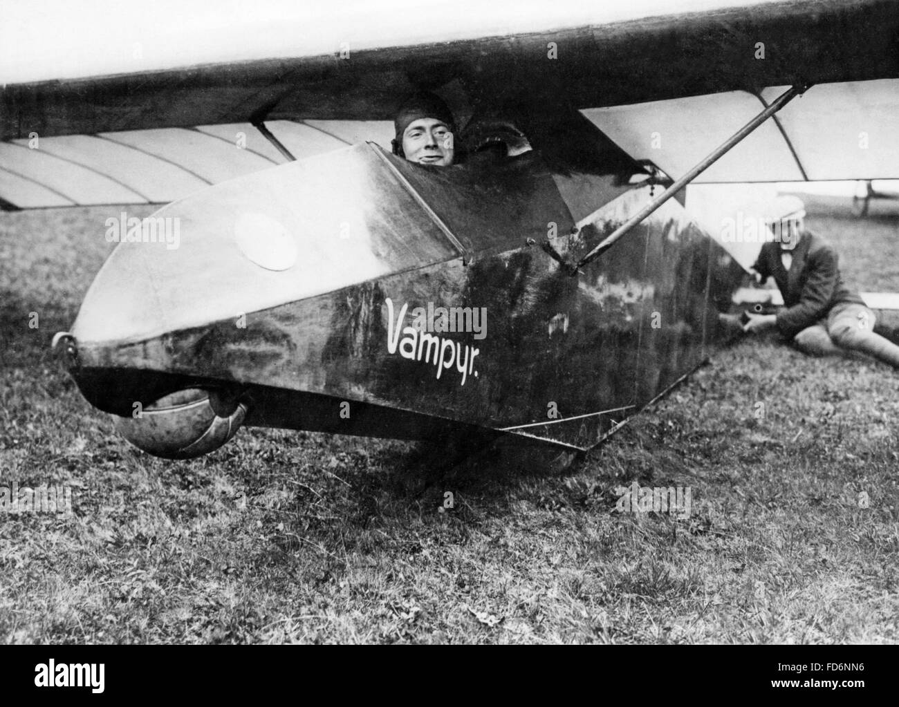 Le détenteur du record de vol Hentzen dans son "Vampyr", 1922 Banque D'Images