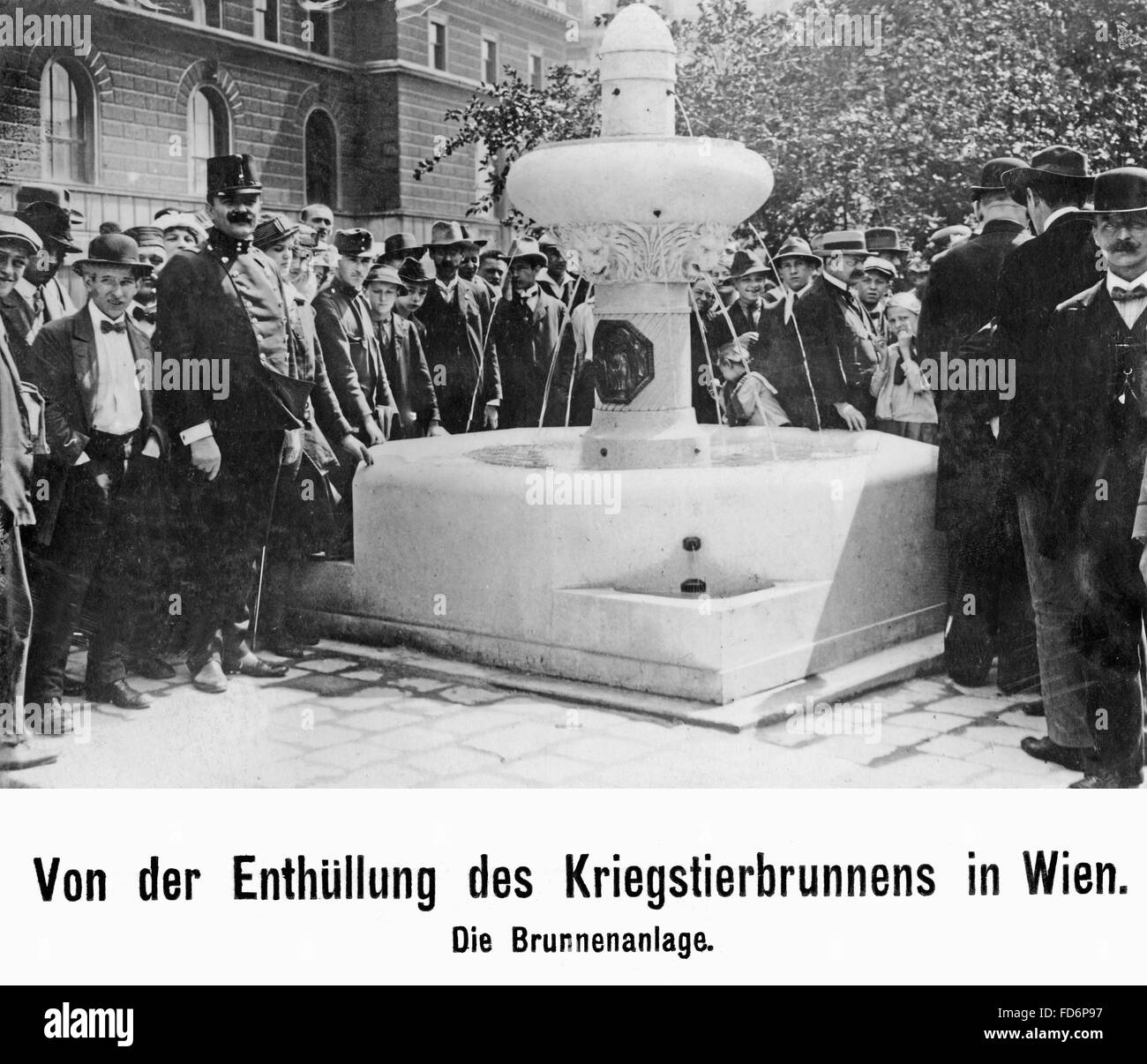 Kriegstierbrunnen à Vienne, 1916 Banque D'Images