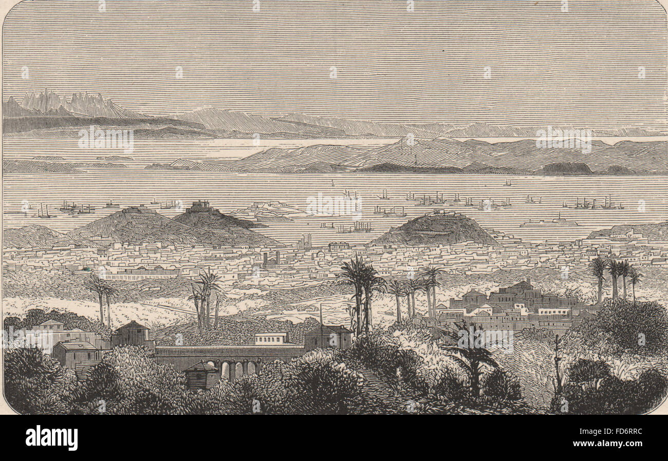 Brésil : Rio de Janeiro, antique print 1882 Banque D'Images
