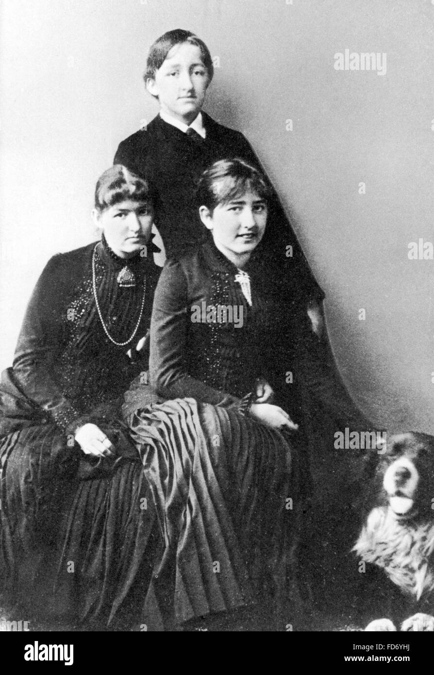 Siegfried, Isolde et Eva Wagner Banque D'Images