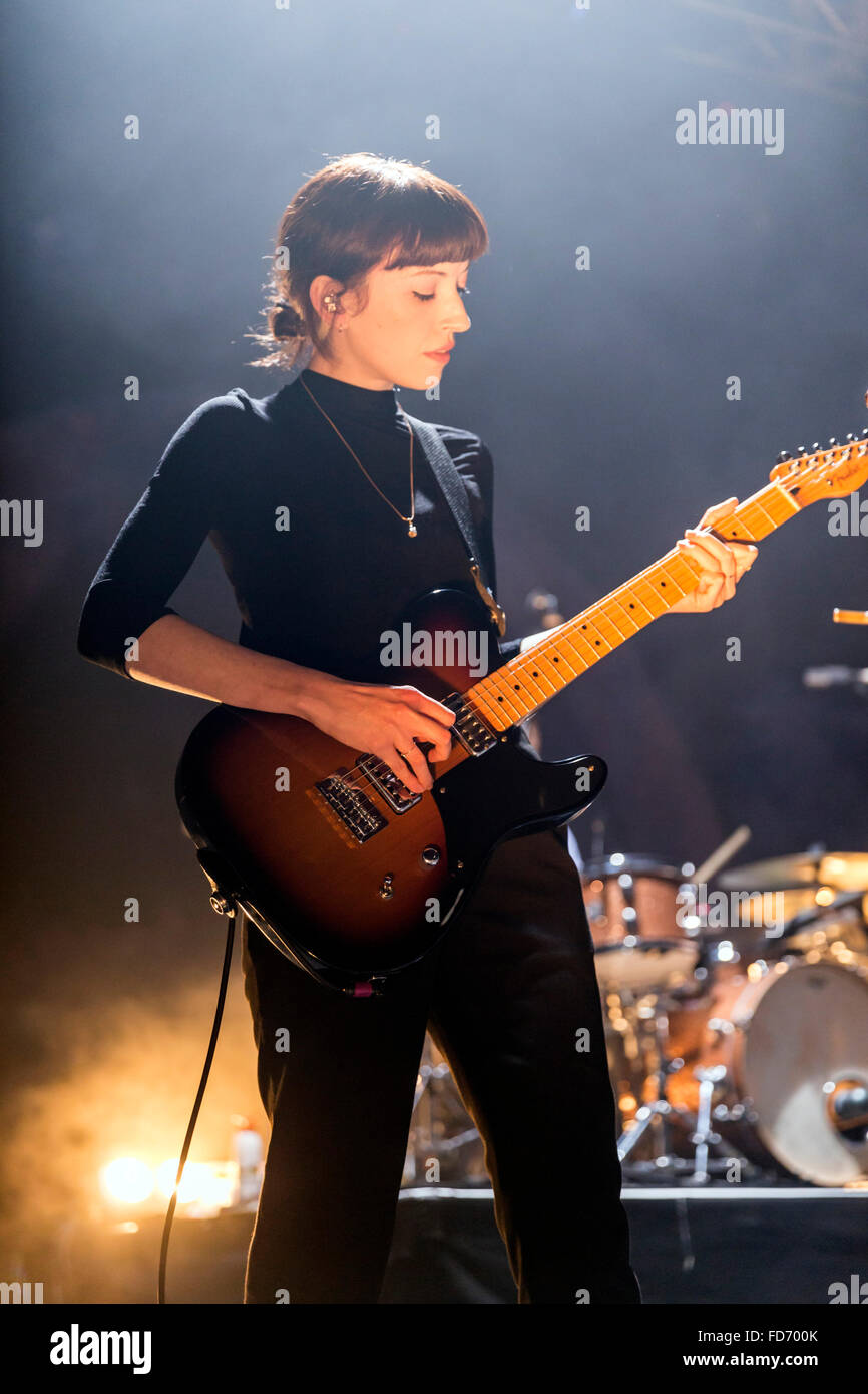 Londres, Royaume-Uni, 28 janvier 2016. Fille Performance Live à l'O2 Kentish Town Forum. © Robert Stainforth/Alamy Banque D'Images