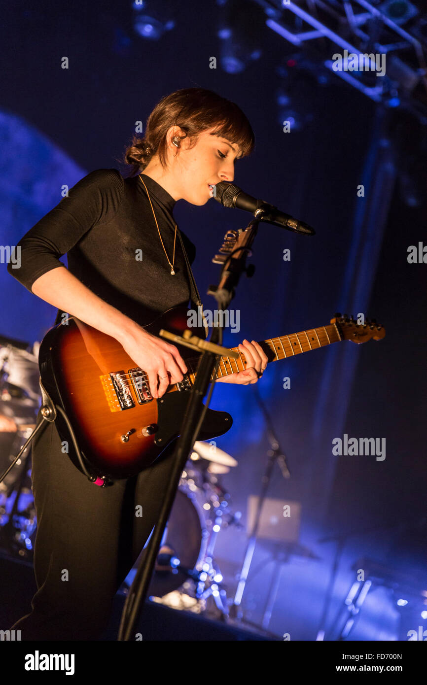 Londres, Royaume-Uni, 28 janvier 2016. Fille Performance Live à l'O2 Kentish Town Forum. © Robert Stainforth/Alamy Banque D'Images