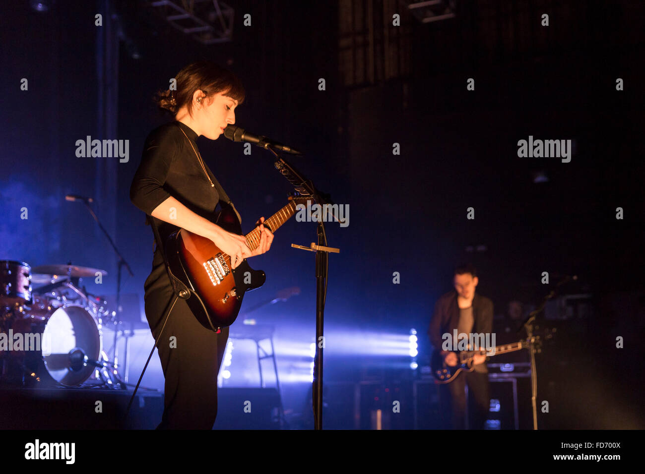 Londres, Royaume-Uni, 28 janvier 2016. Fille Performance Live à l'O2 Kentish Town Forum. © Robert Stainforth/Alamy Banque D'Images