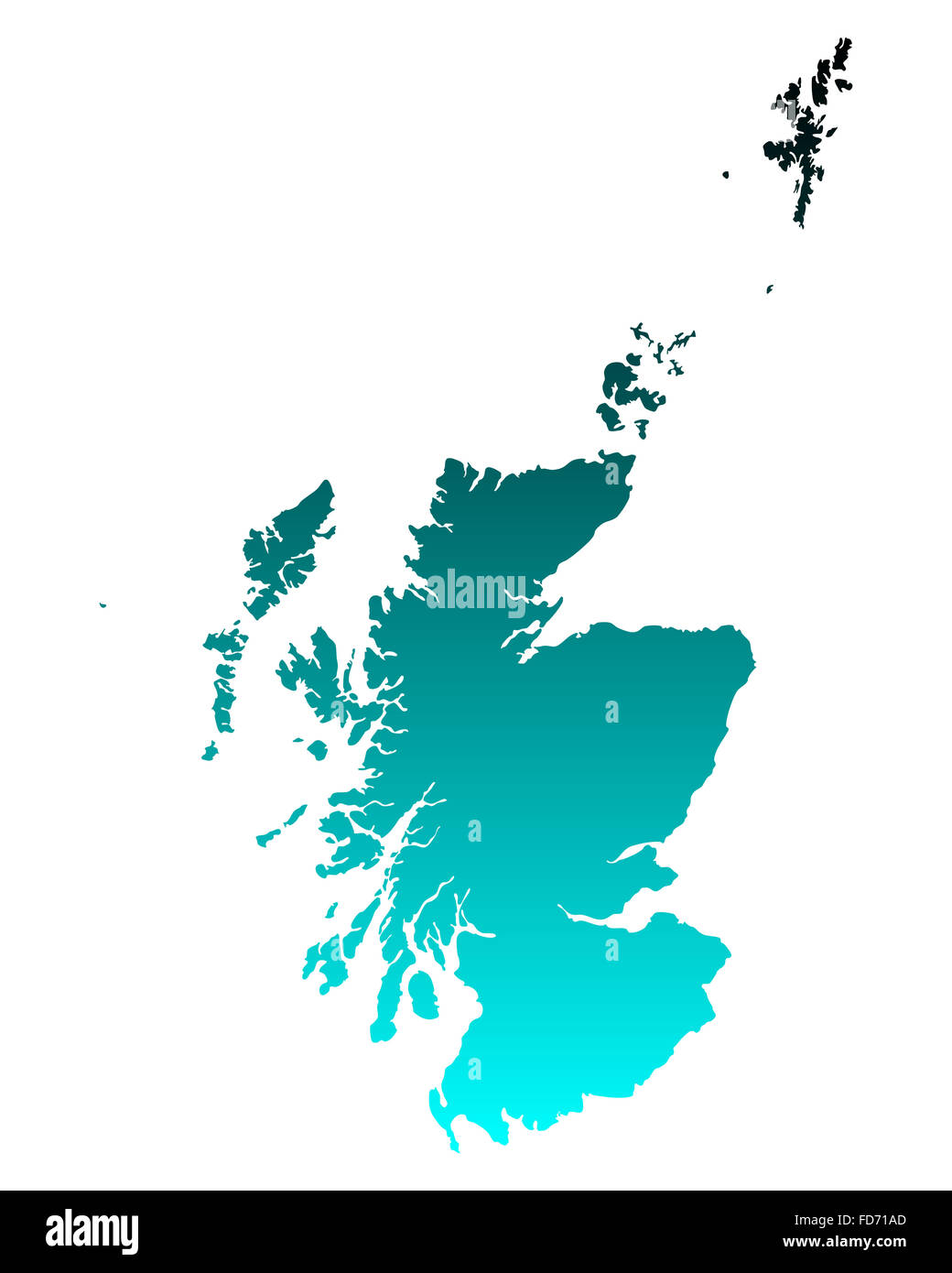 Carte de l’Ecosse Banque D'Images