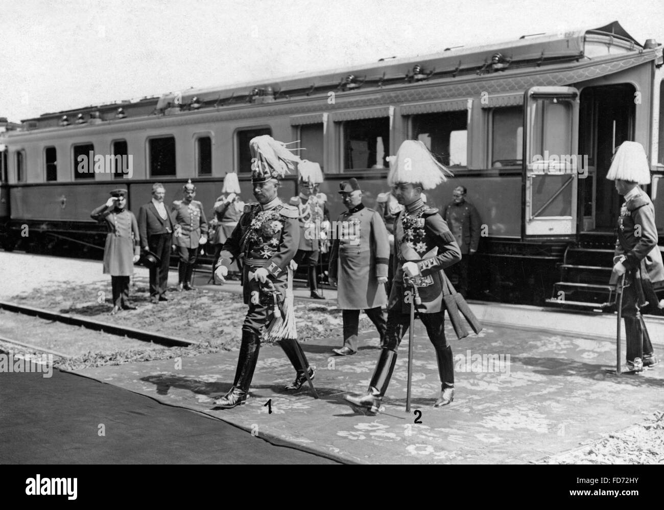 L'empereur Guillaume II avec Adolf Friedrich VI, 1914 Banque D'Images